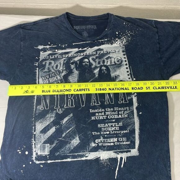 Rolling Stones Collection Nirvana Blue Tee T-Shirt Size XL - Picture 4 of 5